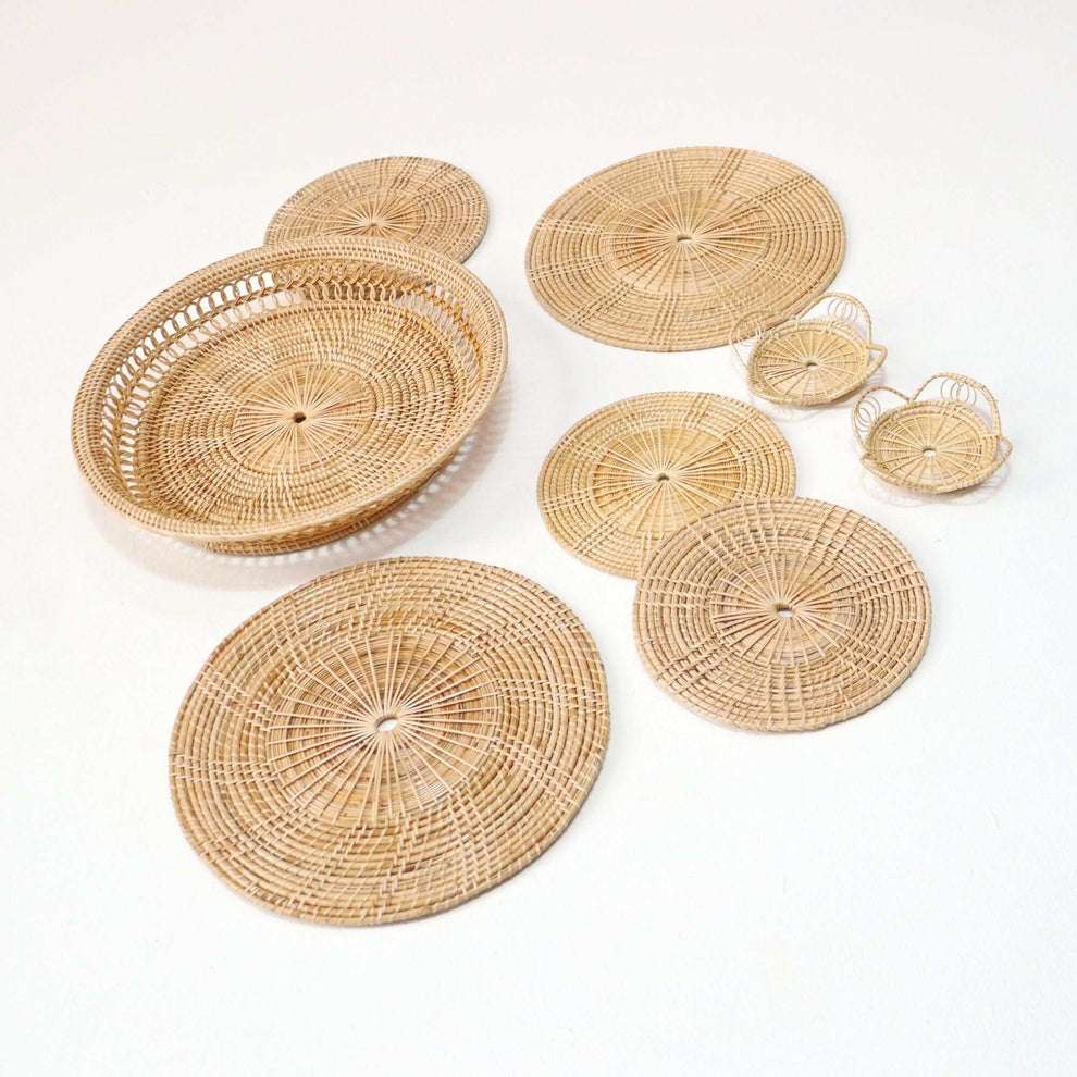 Na Pi Da - Rattan Wall Hanging Art Decor Set Of 8 By Thaihome | Wall Decor | Modishstore - 5