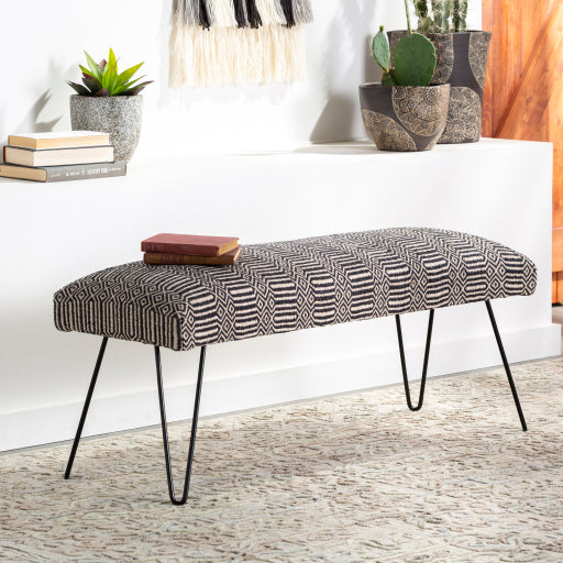 Surya Upholstered Bench - NAK-001 | Stools & Benches | Modishstore