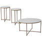 Hampstead Collection 3 Piece Coffee And End Table Set In White With Matte Gold Frames By Flash Furniture | End Tables | Modishstore - 1