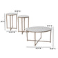 Hampstead Collection 3 Piece Coffee And End Table Set In White With Matte Gold Frames By Flash Furniture | End Tables | Modishstore - 2