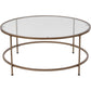 Astoria Collection Glass Coffee Table With Matte Gold Frame By Flash Furniture | Coffee Tables | Modishstore