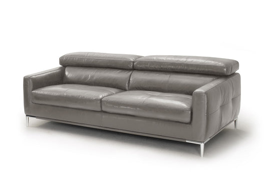 Divani Casa Natalia - Modern Dark Grey Leather Sofa | Modishstore | Sofas