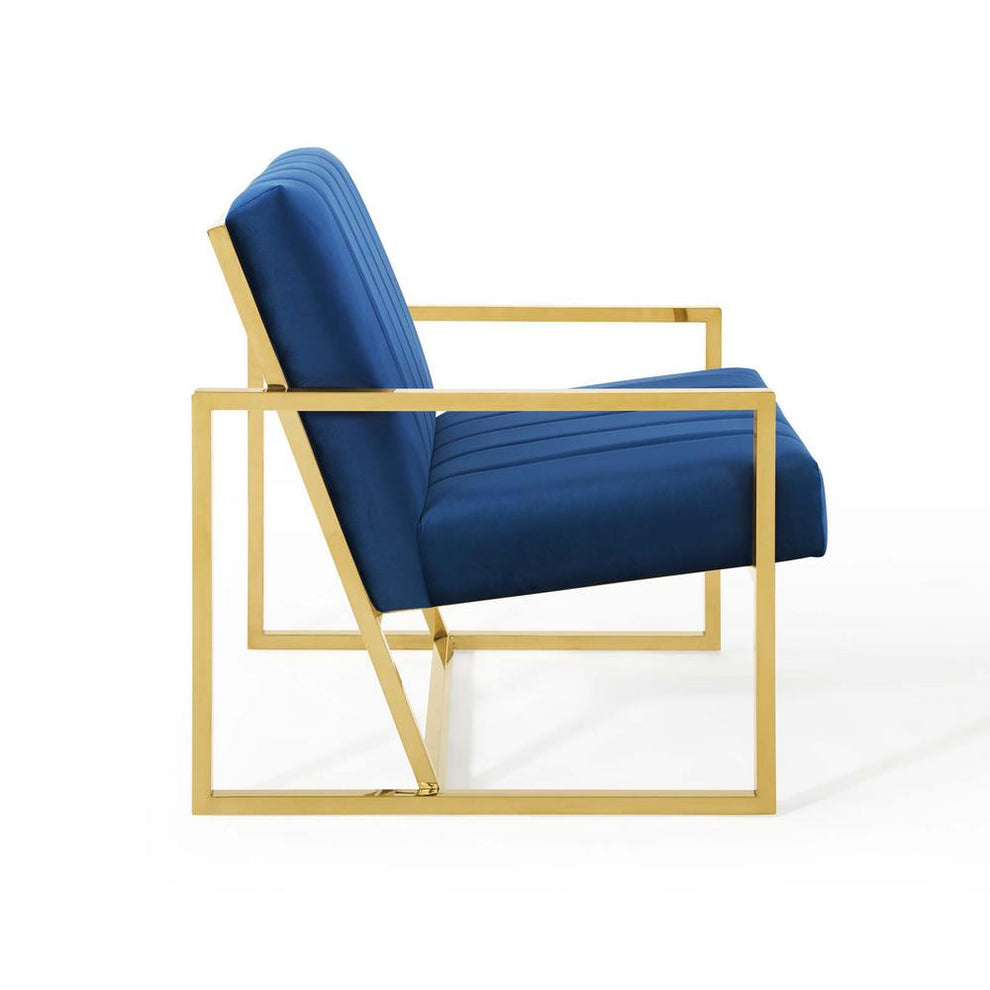 Modway Inspire Channel Tufted Performance Velvet Armchair - EEI-3914 | Armchairs | Modishstore - 8