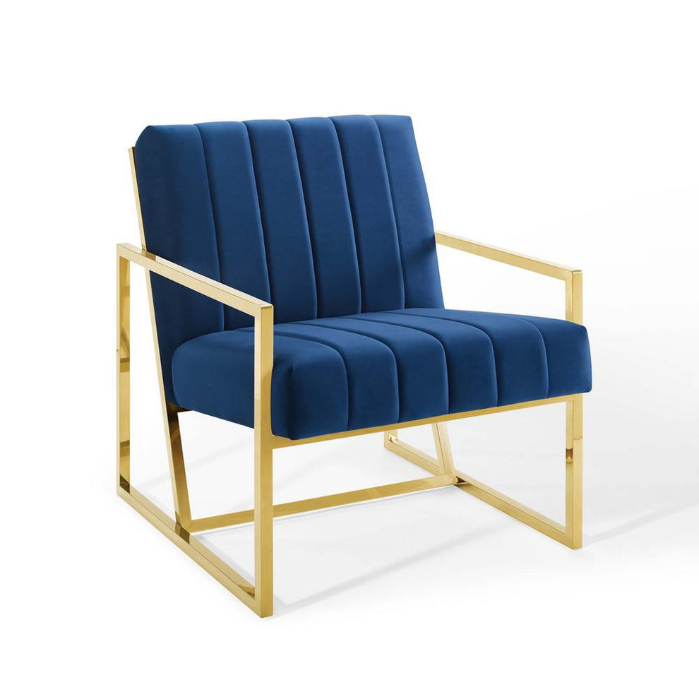 Modway Inspire Channel Tufted Performance Velvet Armchair - EEI-3914 | Armchairs | Modishstore - 13