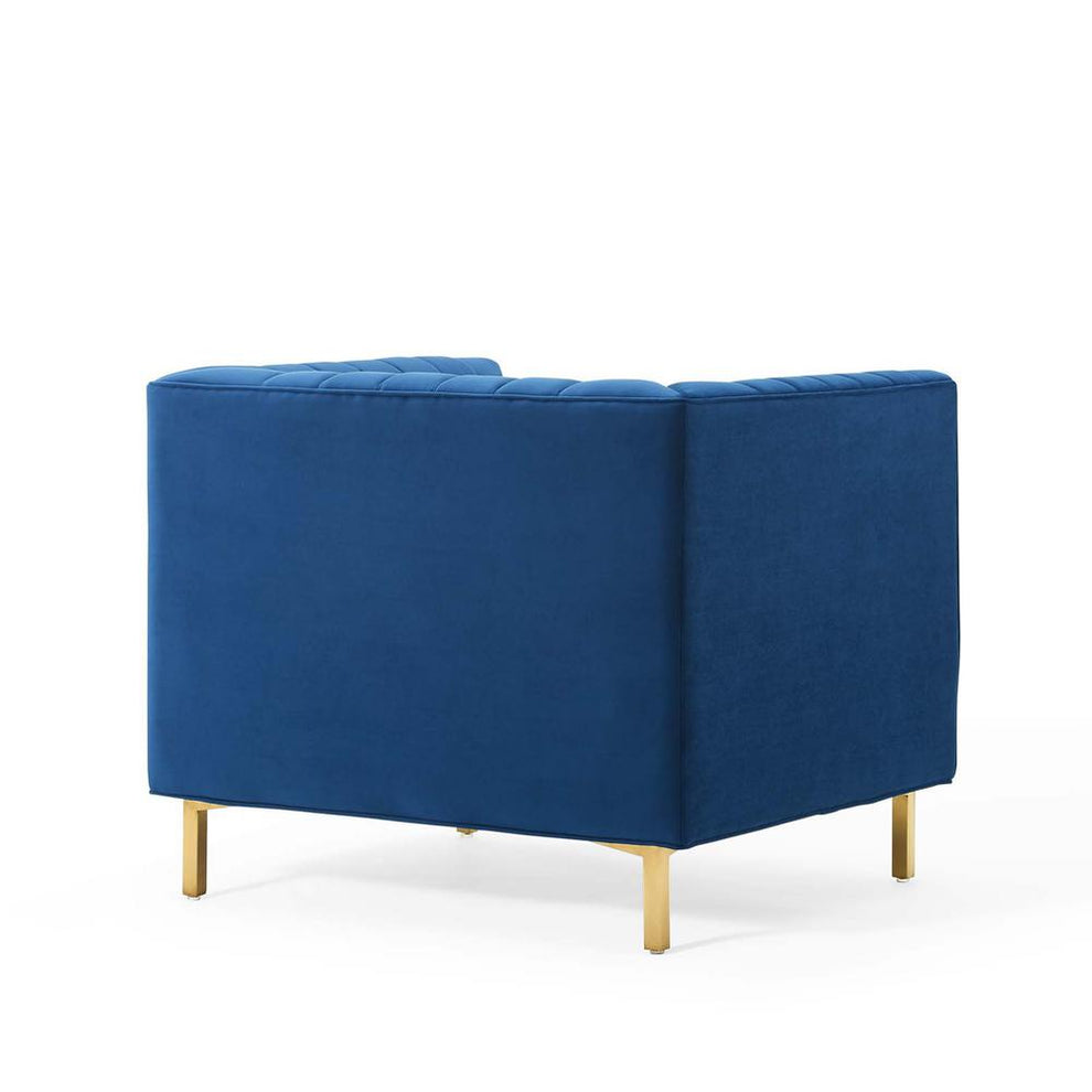 Modway Shift Channel Tufted Performance Velvet Armchair - EEI-4130 | Armchairs | Modishstore - 9
