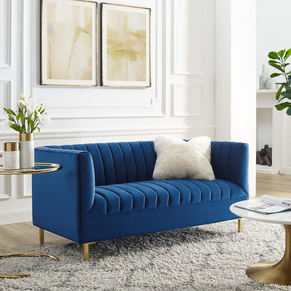 Modway Shift Channel Tufted Performance Velvet Loveseat - EEI-4131 | Loveseats | Modishstore - 14