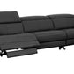 Divani Casa Nella - Modern Black Leather 4-Seater Sofa w/ Electric Recliners-3
