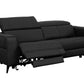 Divani Casa Nella - Modern Black Leather 3-Seater Sofa w/ Electric Recliners-2
