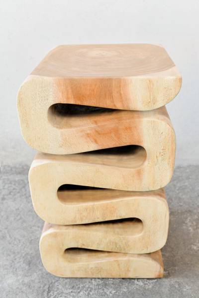 Zigzag Table in Teakwood-3