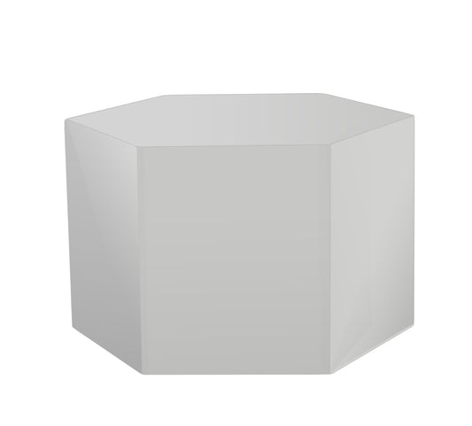 Modrest Newmont - Small Light Grey High Gloss End Table | End Tables | Modishstore