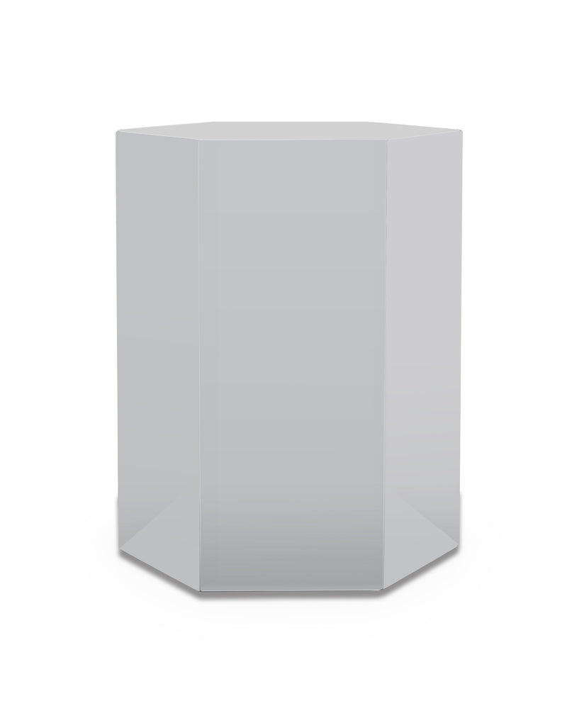 Modrest Newmont - Large Light Grey High Gloss End Table | End Tables | Modishstore