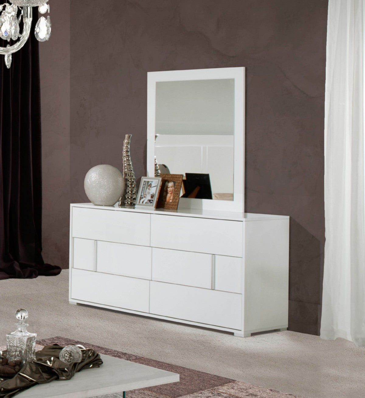 Vig Furniture Modrest Nicla Italian Modern White Mirror | Modishstore | Mirrors-2