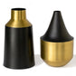 Noir 9.5"H Vase Set of 2  Gold Leaf Design Group | Vases | Modishstore - 3