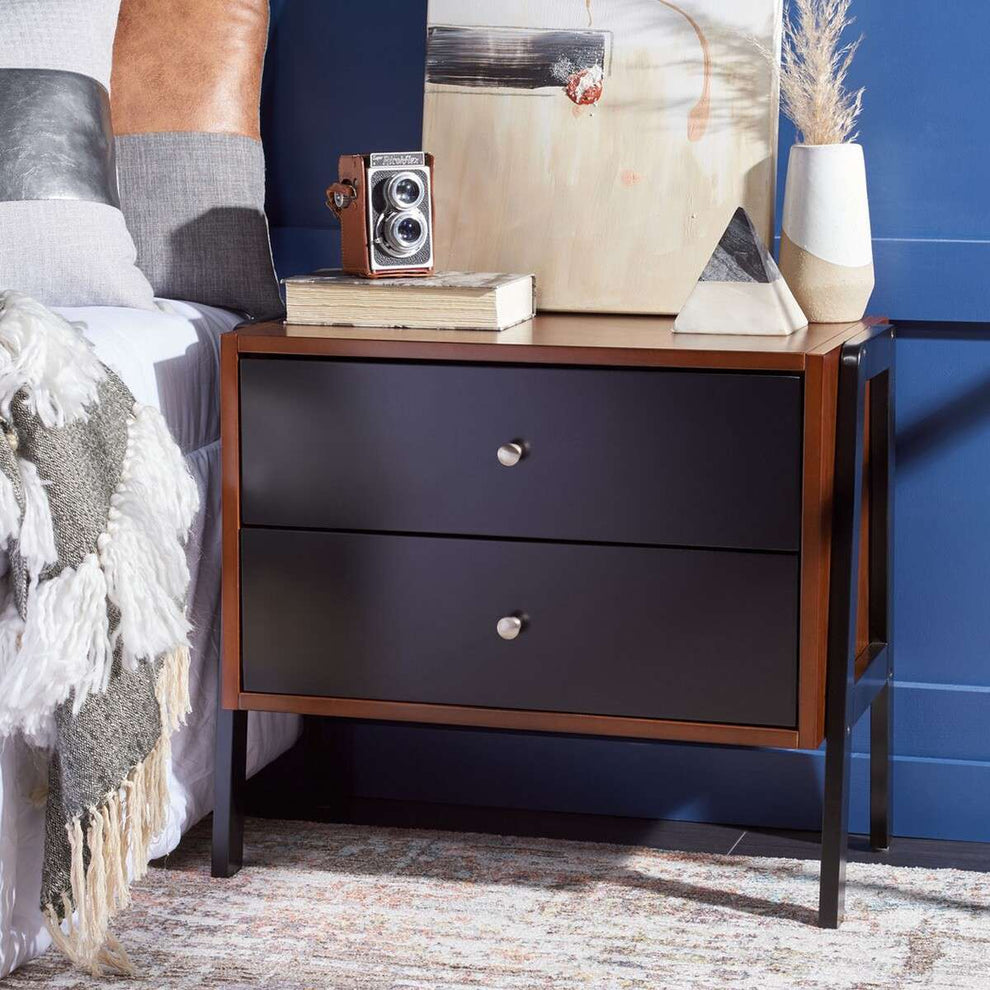 Safavieh Winchester Night Stand - Walnut | Nightstands | Modishstore - 4