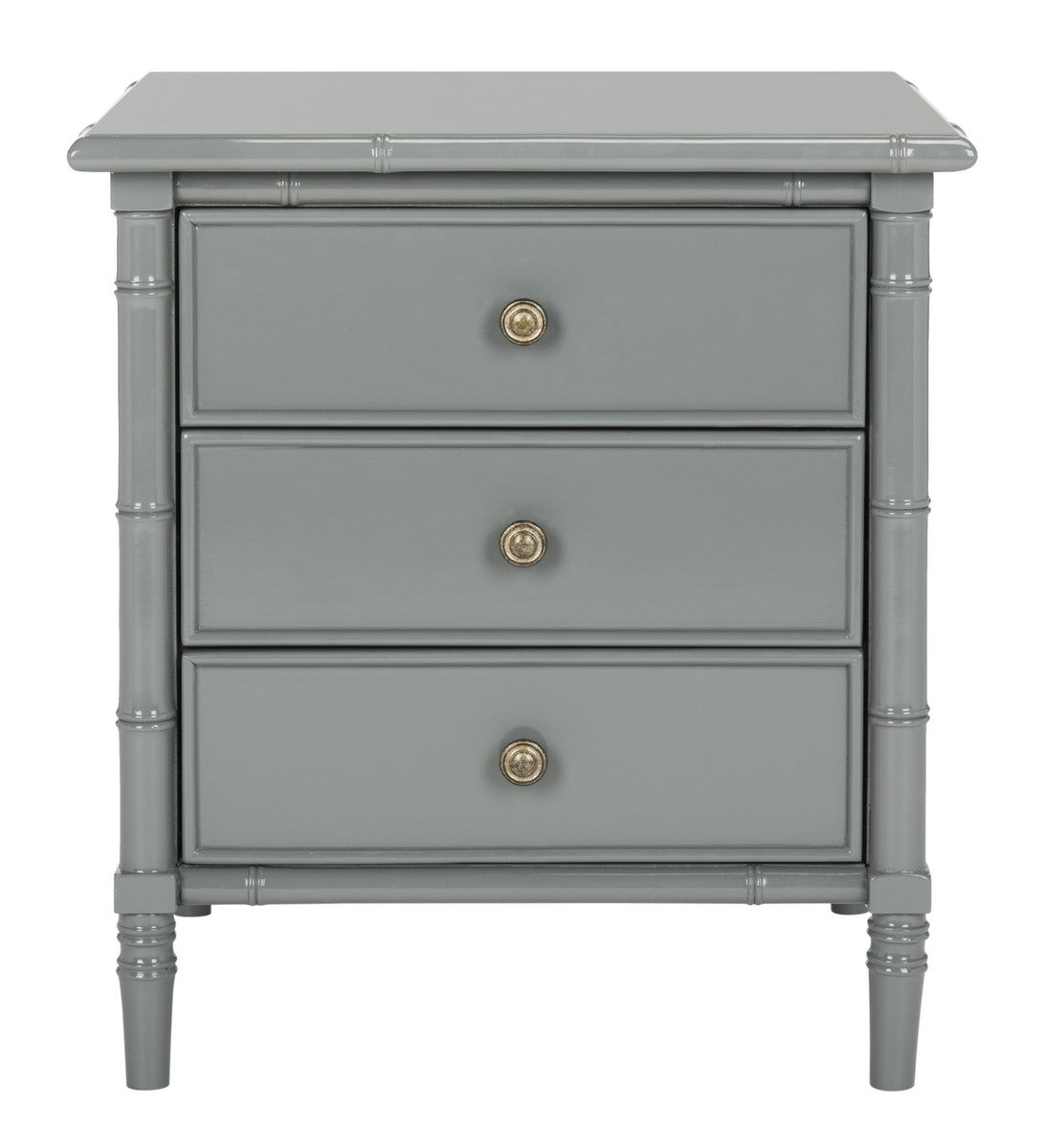 Safavieh Mina Modern Coastal 3 Drawer 25" H Bamboo Nightstand | Nightstands | Modishstore - 1