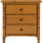 Safavieh Mina Coastal 3 Drawer 25" H Bamboo Nightstand | Nightstands | Modishstore - 1