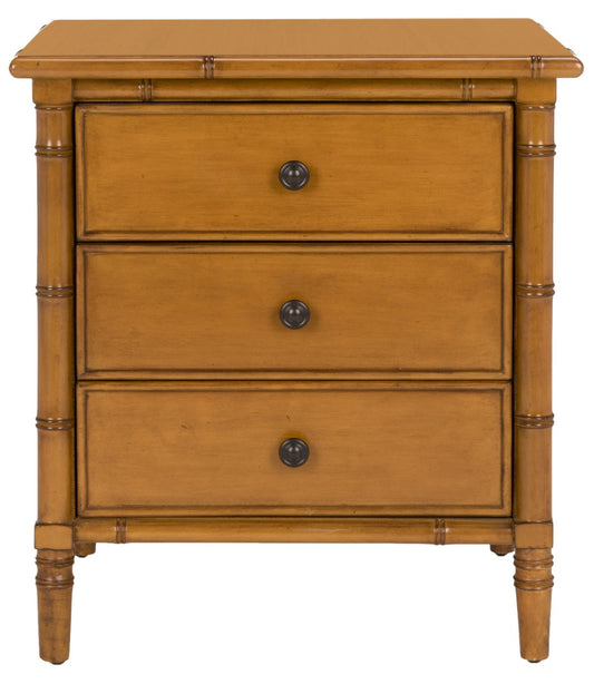 Safavieh Mina Coastal 3 Drawer 25" H Bamboo Nightstand | Nightstands | Modishstore - 1