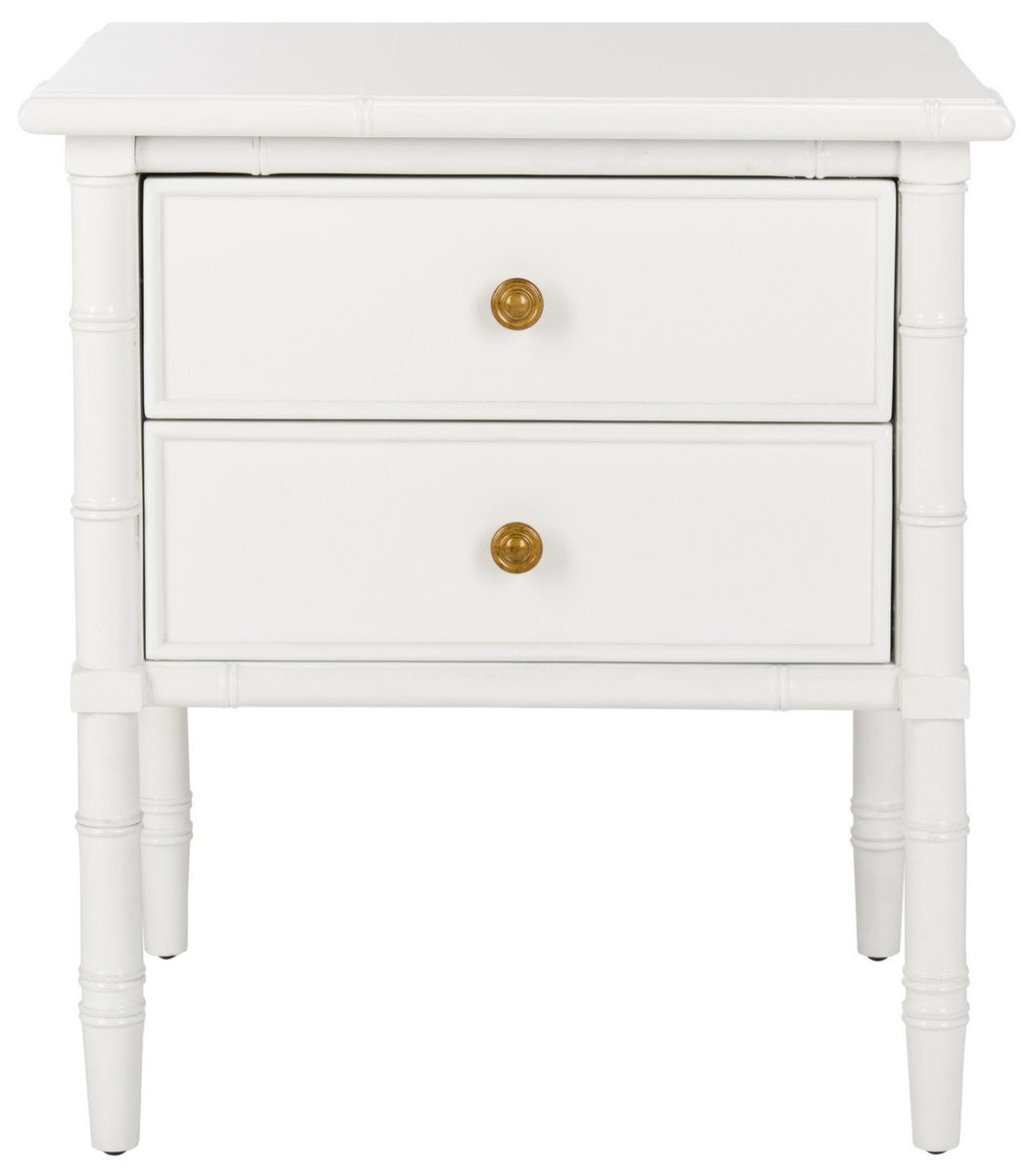 Safavieh Mina Modern Coastal 2 Drawer 25" H Bamboo Nightstand | Nightstands | Modishstore - 1