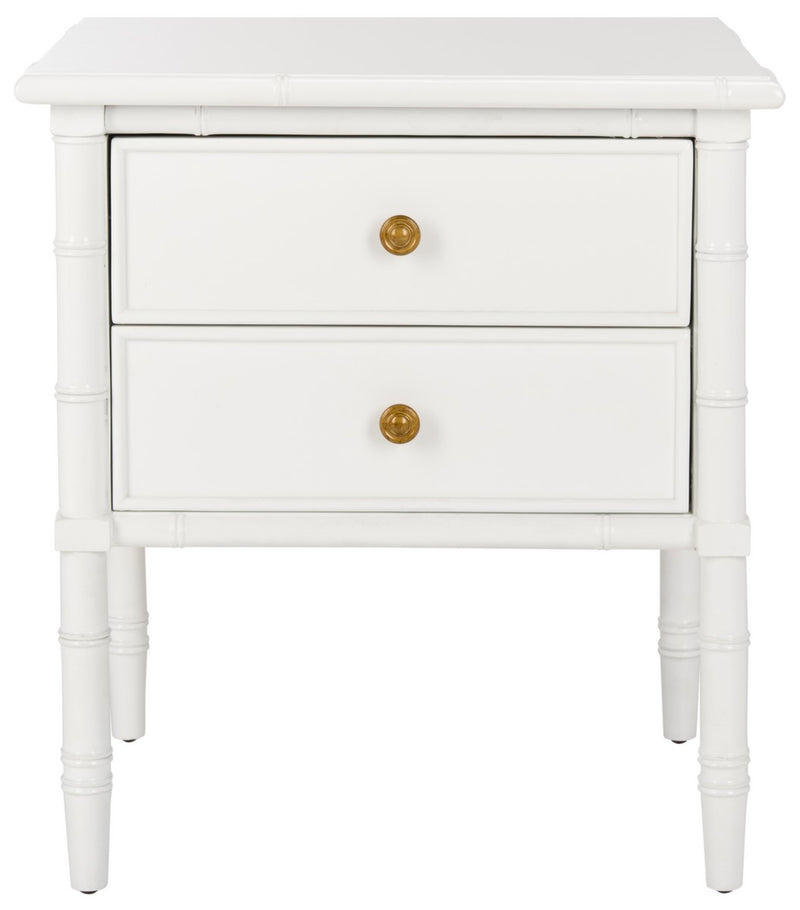 Safavieh Mina Modern Coastal 2 Drawer 25" H Bamboo Nightstand | Nightstands | Modishstore - 1