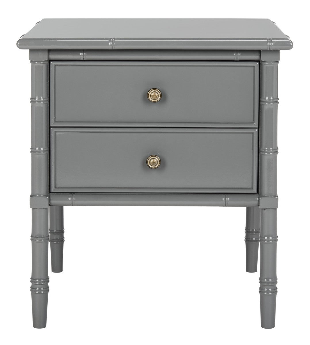 Safavieh Mina Modern Coastal 2 Drawer 25" H Bamboo Nightstand | Nightstands | Modishstore - 1