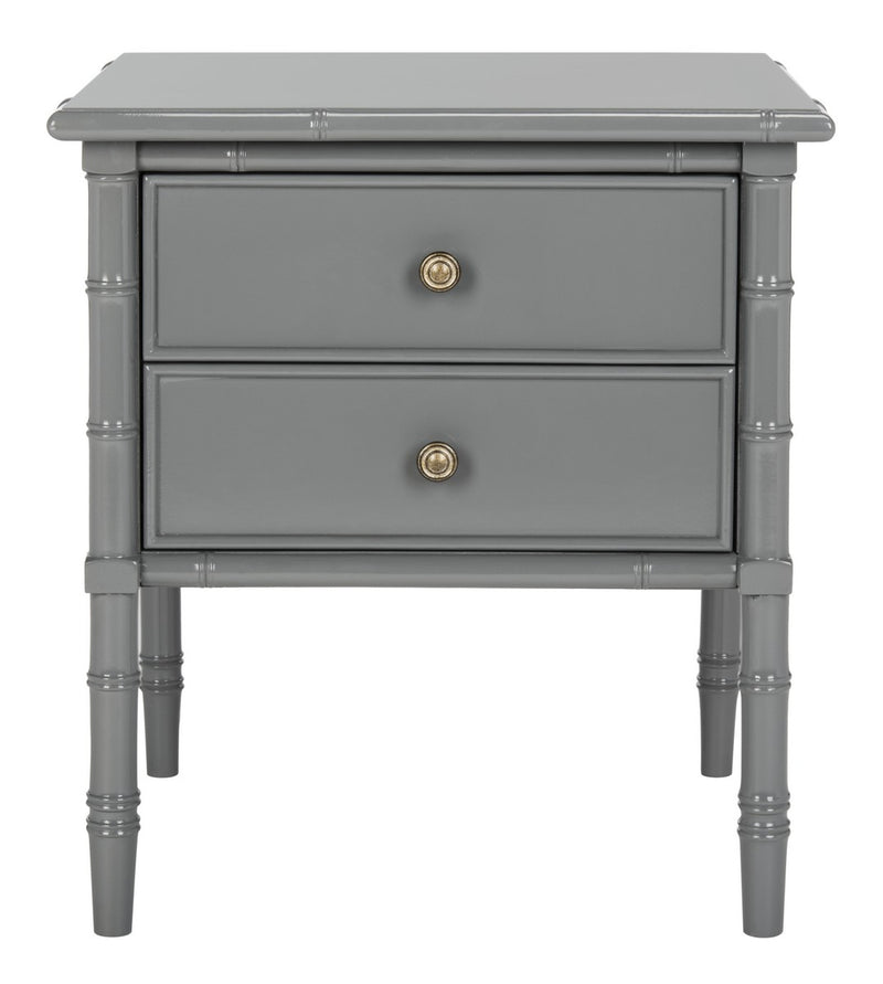 Safavieh Mina Modern Coastal 2 Drawer 25" H Bamboo Nightstand | Nightstands | Modishstore - 1