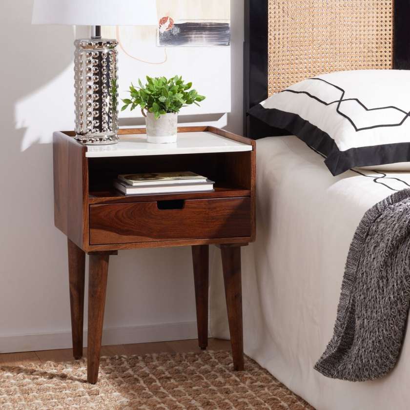 Safavieh Marion 1 Drawer Nightstand | Nightstands | Modishstore - 4