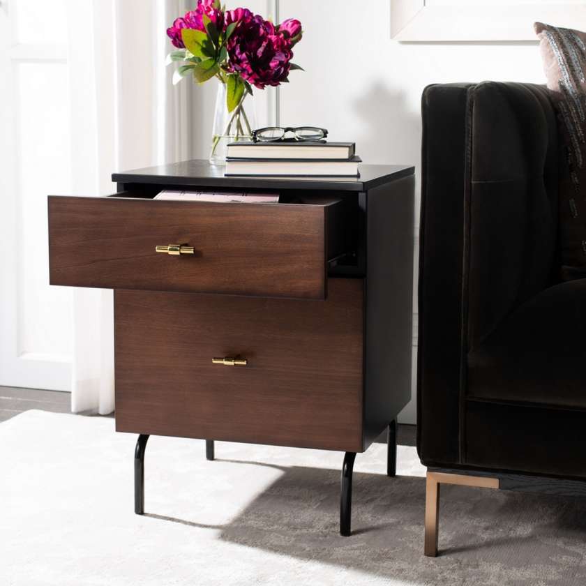 Safavieh Genevieve 2 Drawer Nightstand | Nightstands | Modishstore - 4