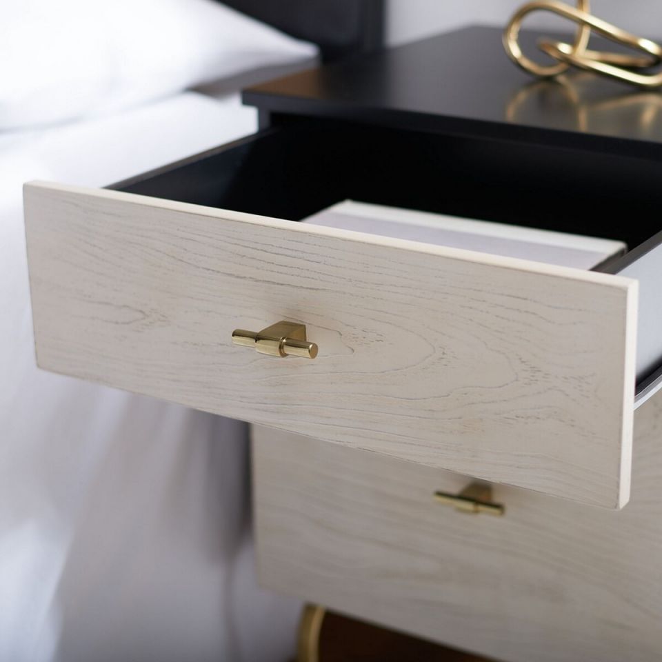 Safavieh Genevieve 2 Drawer Nightstand | Nightstands | Modishstore - 4