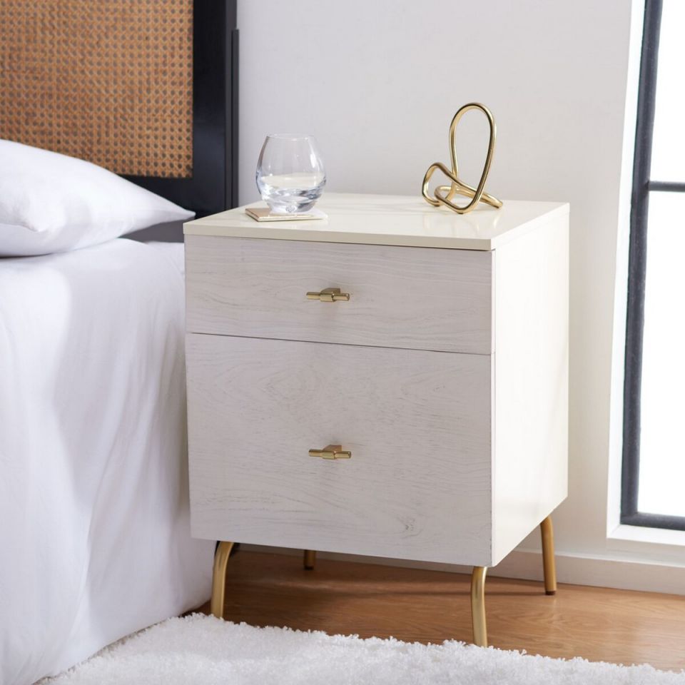 Safavieh Genevieve 2 Drawer Nightstand | Nightstands | Modishstore - 6
