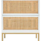 Safavieh Zadie 2 Drawer Rattan Nightstand - White With Natural Rattan | Nightstands | Modishstore - 2