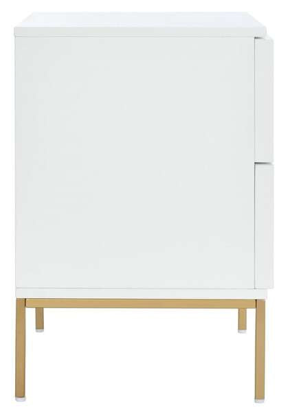 Safavieh Zadie 2 Drawer Rattan Nightstand - White With Natural Rattan | Nightstands | Modishstore - 3