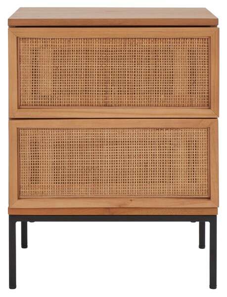 Safavieh Zadie 2 Drawer Rattan Nightstand - Natural With Natural Rattan | Nightstands | Modishstore - 2