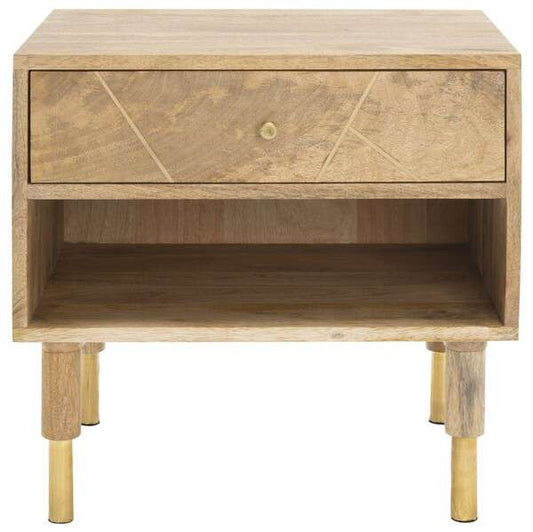 Safavieh Taft 1 Drawer Nighstand - Natural | Nightstands | Modishstore