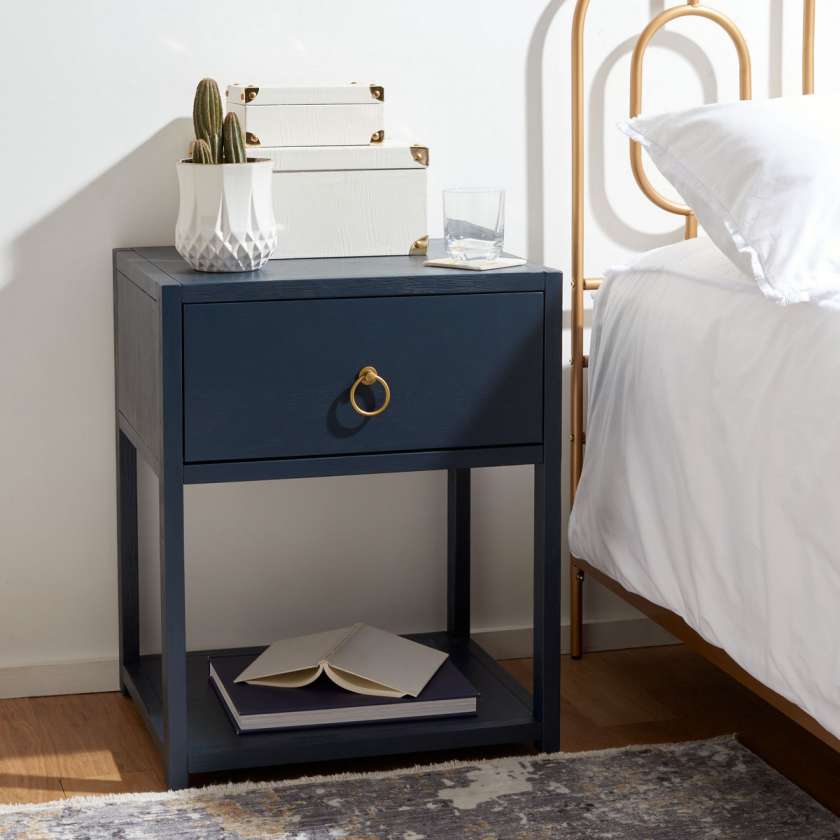 Safavieh Yudi 1 Drawer 1 Shelf Nightstand | Nightstands | Modishstore - 2