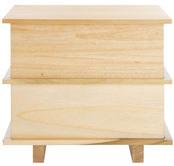 Safavieh Rodney 2 Drawer Nightstand - Natural | Nightstands | Modishstore - 2