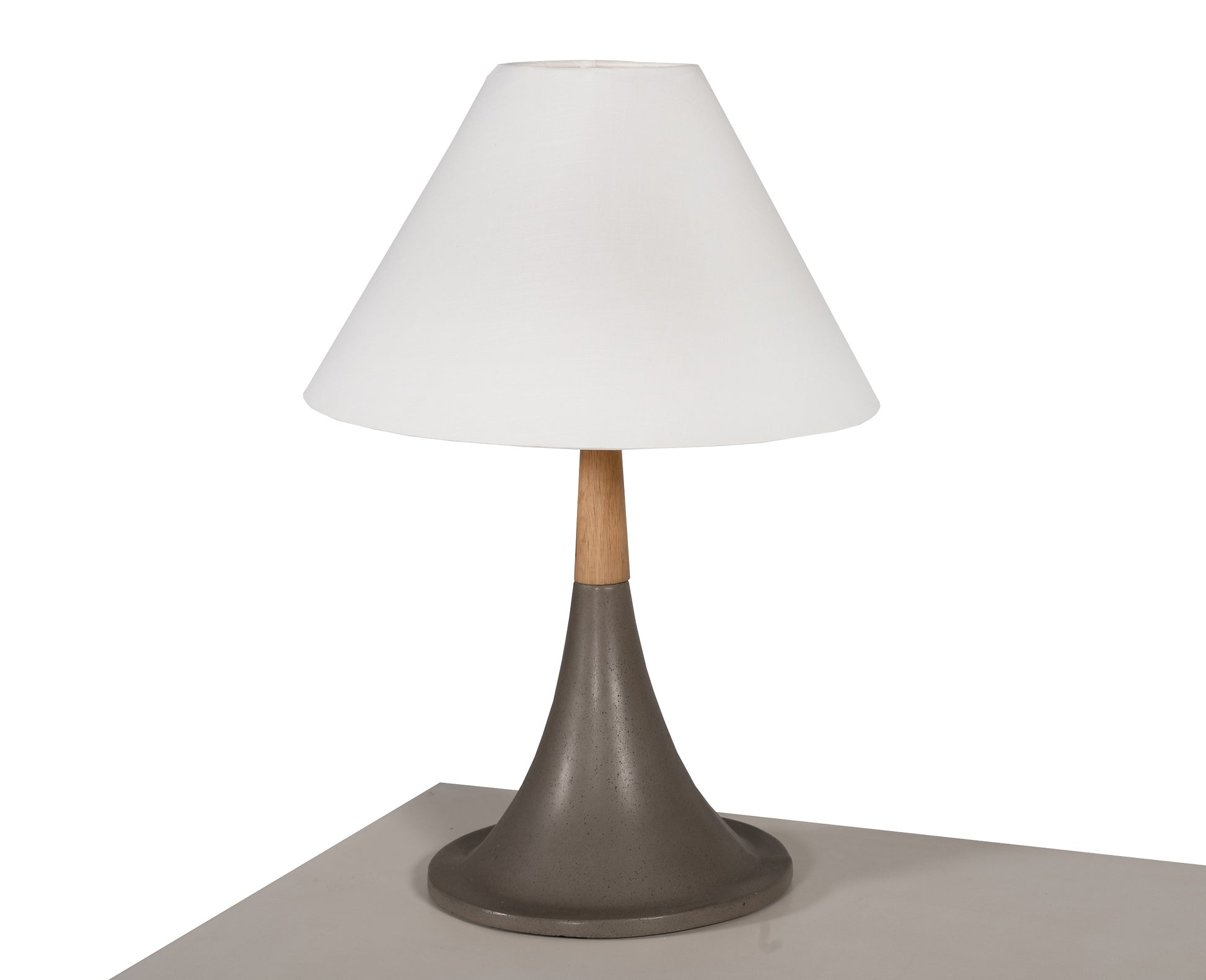 Modrest Nunez Modern Concrete & Oak Table Lamp-2