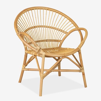Aleia Rattan Occasional Chair by Jeffan | Outdoor Chairs | Modishstore