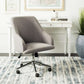 Safavieh Adrienne Linen Chrome Leg Swivel Office Chair | Office Chairs |  Modishstore  - 2
