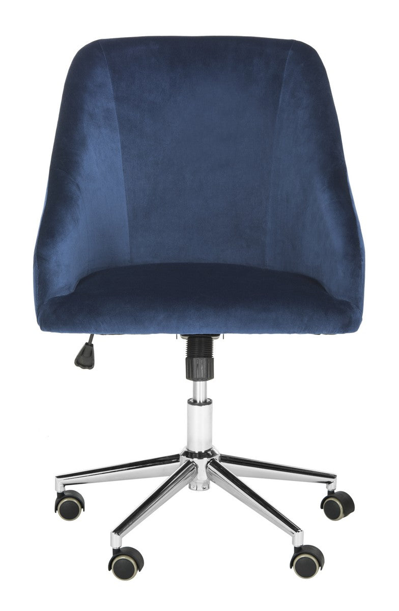 Safavieh Adrienne Velvet Chrome Leg Swivel Office Chair | Office Chairs | Modishstore - 1