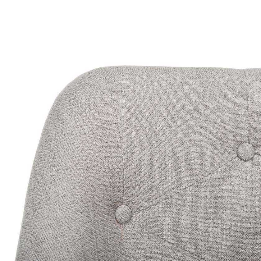 Safavieh Evelynn Tufted Linen Chrome Leg Swivel Office Chair | Office Chairs | Modishstore - 4