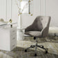 Safavieh Evelynn Tufted Linen Chrome Leg Swivel Office Chair | Office Chairs |  Modishstore  - 2