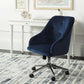 Safavieh Evelynn Tufted Velvet Chrome Leg Swivel Office Chair | Office Chairs |  Modishstore  - 2