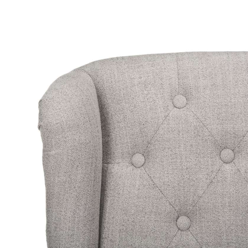 Safavieh Ian Linen Chrome Leg Swivel Office Chair | Office Chairs | Modishstore - 3
