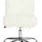 Safavieh Whitney Faux Sheepskin Chrome Leg Swivel Office Chair | Office Chairs | Modishstore - 1