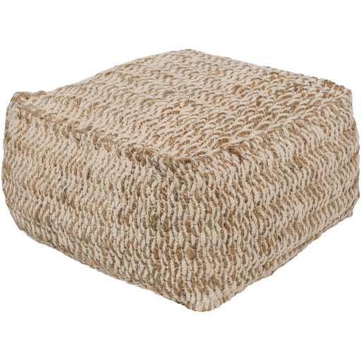 Surya Oak Cove Cube Pouf - Textural - OCPF-4000 | Poufs | Modishstore