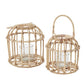 Olvera Cane Woven Cage Lantern By Accent Decor | Lanterns | Modishstore - 1