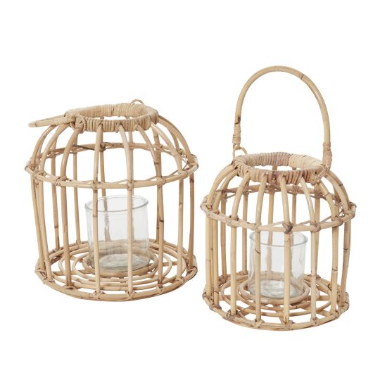 Olvera Cane Woven Cage Lantern By Accent Decor | Lanterns | Modishstore - 4