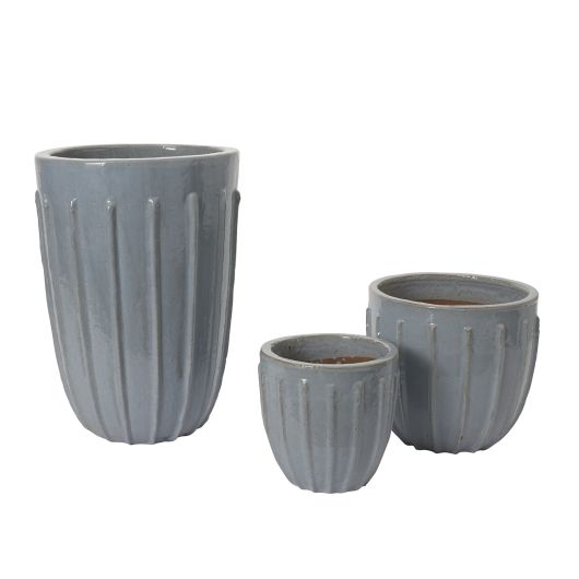 Orbison Blue Ceramic Planter By Accent Decor- 3 Sizes | Planters, Troughs & Cachepots | Modishstore - 2