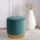 Safavieh Azai Round Ottoman - Seafoam | Ottomans | Modishstore - 4
