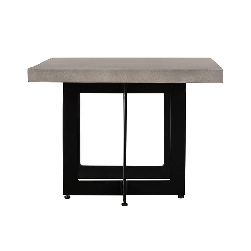Modrest Sharon Modern Concrete & Black Metal Dining Table | Dining Tables | Modishstore - 4